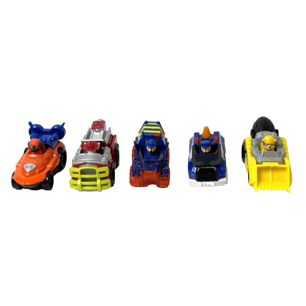 Paw Patrol Mini Racers Die Cast Car Lot Of 5 Zuru, Marshall, Rubble, Chase x 2